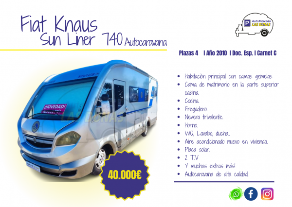 Autocaravana con muchas extras